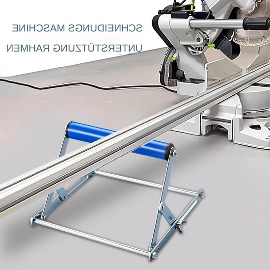 Verstelbaar Ondersteuningsframe voor Zaagmachine, Draagbare Tafelzaag Rollerstand, Hoogte 55-135mm, Ideaal voor Houtbewerking en Klussen — afbeelding 5