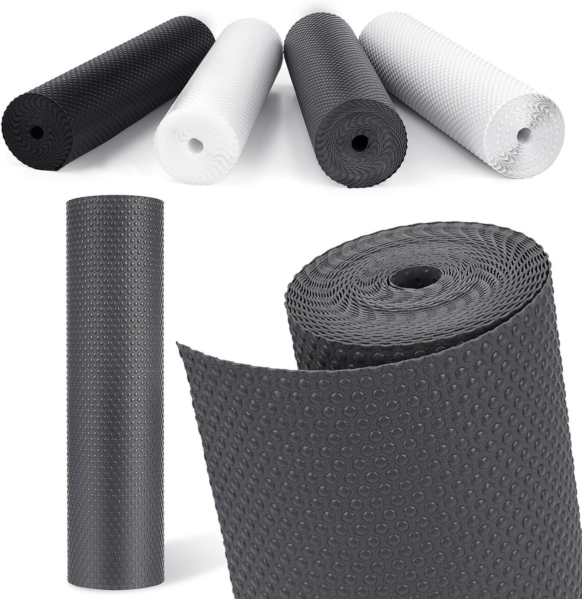 Anti-Stick Keukenlade Mat - Waterdichte Antislip Mat voor Koelkast en Keuken (Grijs, 50cm x 610cm)