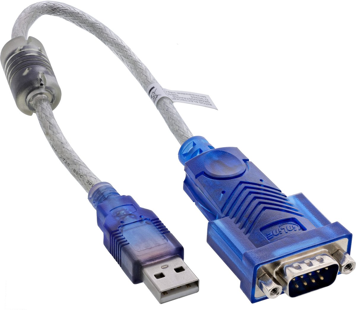 InLine® USB naar seriële adapterkabel Premium, male A naar 9-polige Sub D male