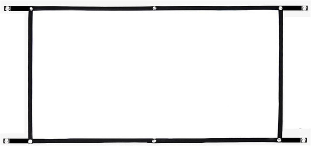 Projectiescherm - Filmscherm - Thuisbioscoop Buiten - Kreukvrij Polyester - 100 inch - Zwart-wit