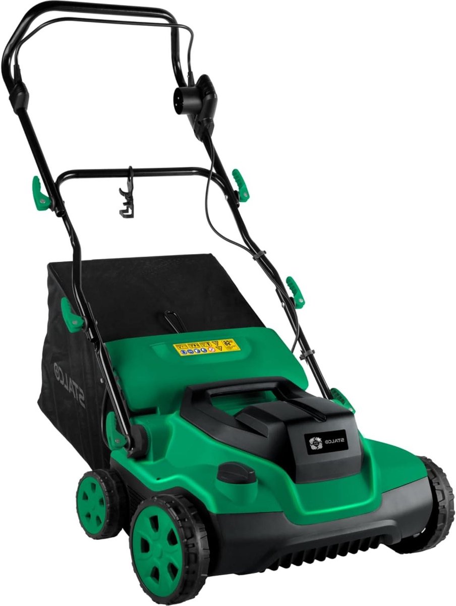 Gazononderhoud Apparaat - 4-in-1 Tuingereedschap - Gazon Verzorgen - Centrale Hoogteverstelling - 38 cm Werkbreedte - Zwart