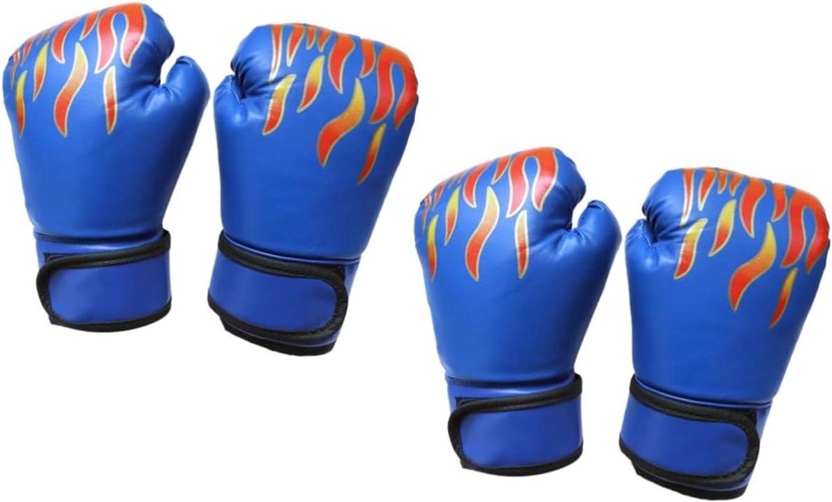 Kinder Bokshandschoenen - Trainingshandschoenen - Kickboksen Oefenen - Ademend Ontwerp - 25x17cm - Blauw