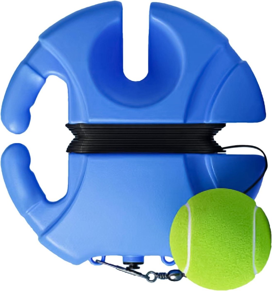 Tennis Rebound Trainer - Trainingsuitrusting - Verbeter Balgevoel - Automatische Rebound - Basis 21 cm - Blauw