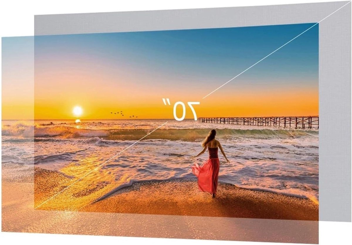 Projectiescherm - Scherm projectie - Home cinema - Anti-licht ontwerp - 120 inch - Mat wit