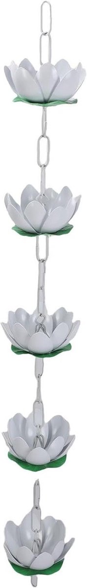 Regenketting - Aluminium Afvoer - Water Leiden - Verstelbare Lengte - 110 Cm - Wit