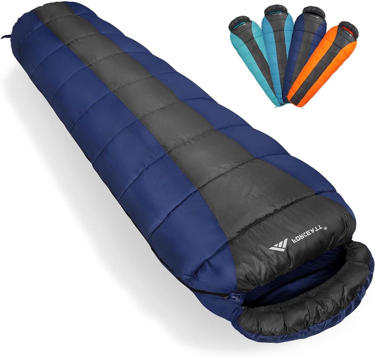 Slaapzak - Mummy model - Kamperen buiten - Waterdicht ultralicht - 213 cm - Zeeblauw
