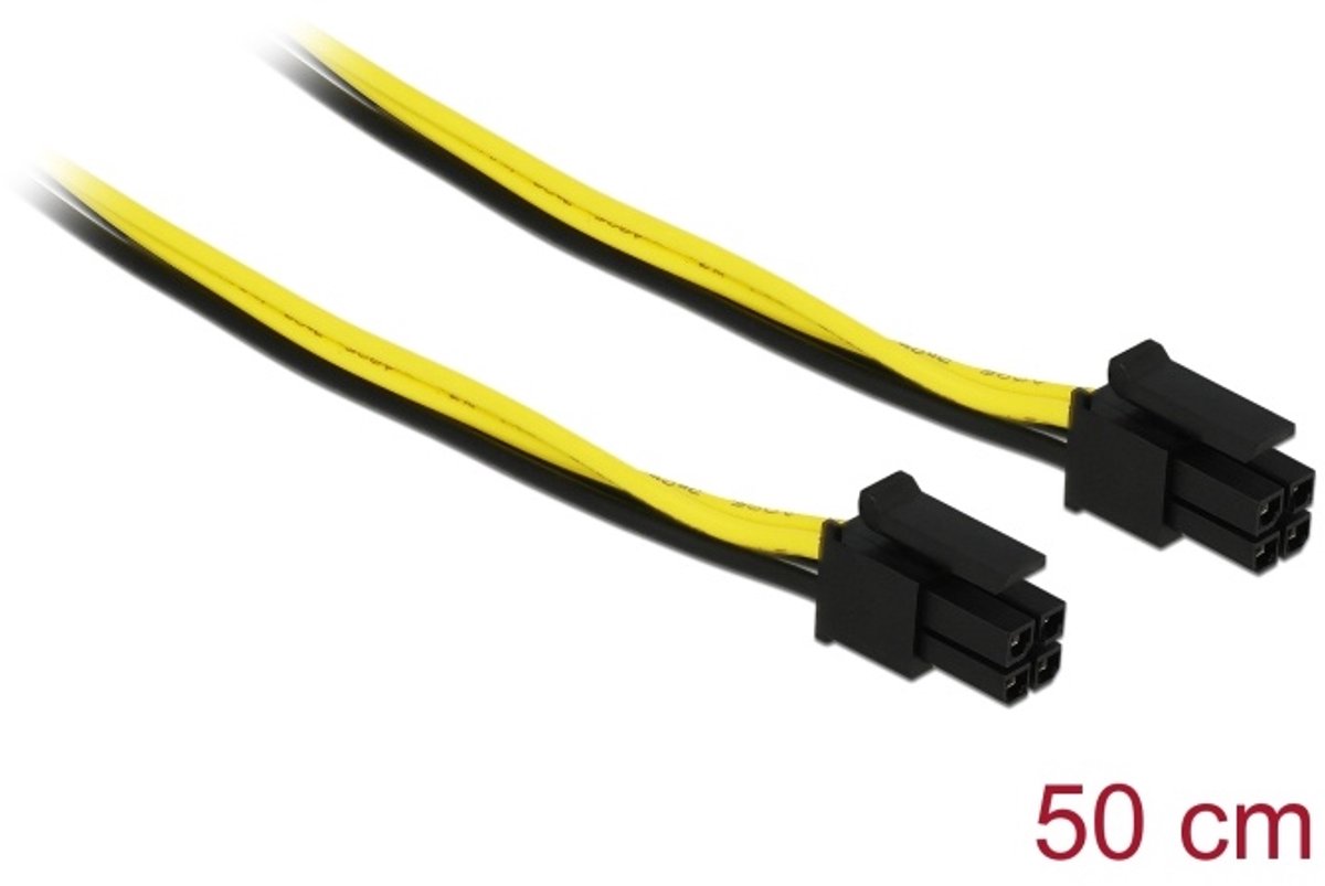 Delock Micro Fit 3.0 Cable 4 pin male to male 50 cm
