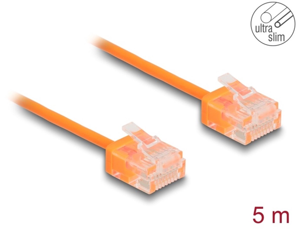 DeLOCK 80858 netwerkkabel Oranje 5 m Cat6 U/UTP (UTP)