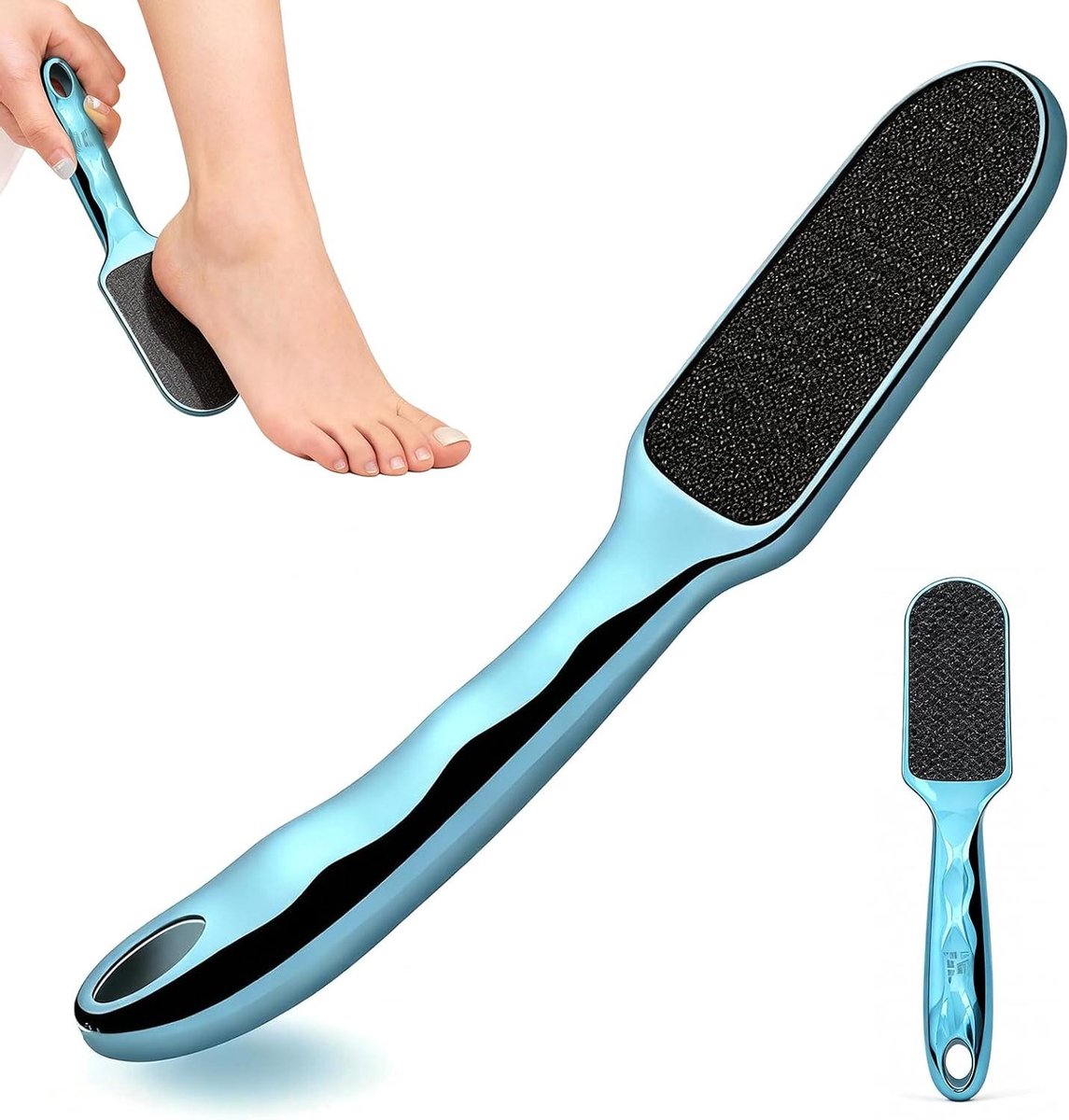 Eeltvijl Nano Glas - Voetverzorging Tool - Zachte Huid - Verlengde Handgreep - 21 cm - Groen