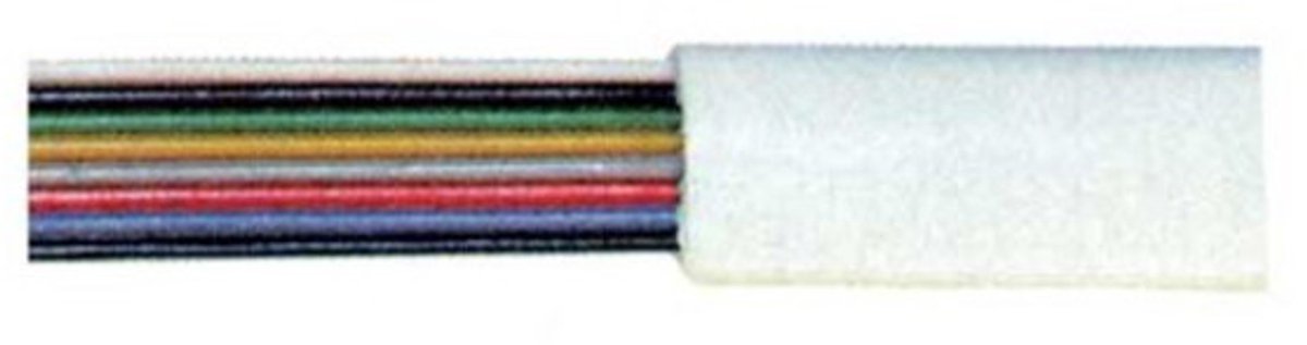 8-aderige Telefoonkabel - Plat - CCA - 10 meter - Wit