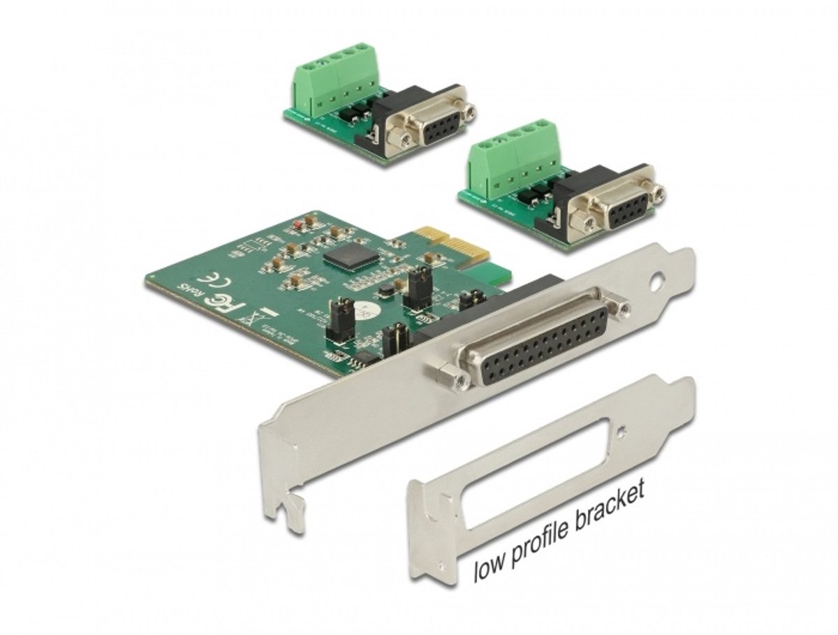 Image of Delock PCI Express Card to 2 x Serial RS-422/485 ESD protection optional surge protection
