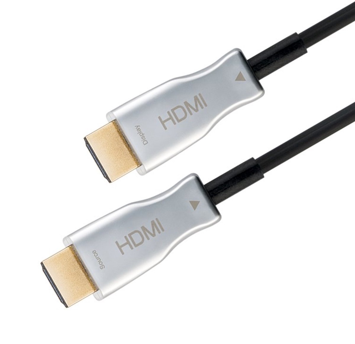Actieve HDMI 2.0 Kabel - 4K 60Hz - Verguld - 80 meter - Zwart/Zilver