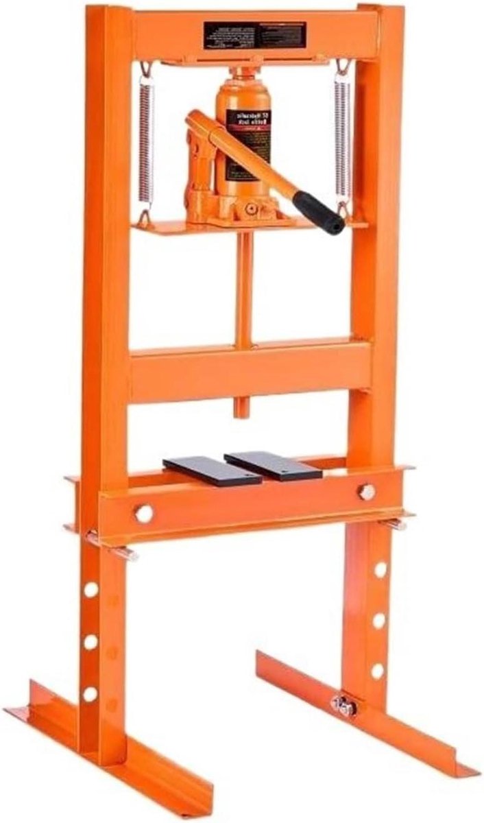 Werkplaatspers Hydraulisch - H-frame pers - Auto-onderdelen Monteren - 6 Ton Capaciteit - 5.6-24.9 cm Bereik - Zwart