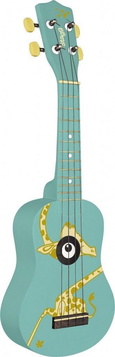 Sopraan Ukelele met Vrolijke Giraffe Print voor Kinderen en Beginners