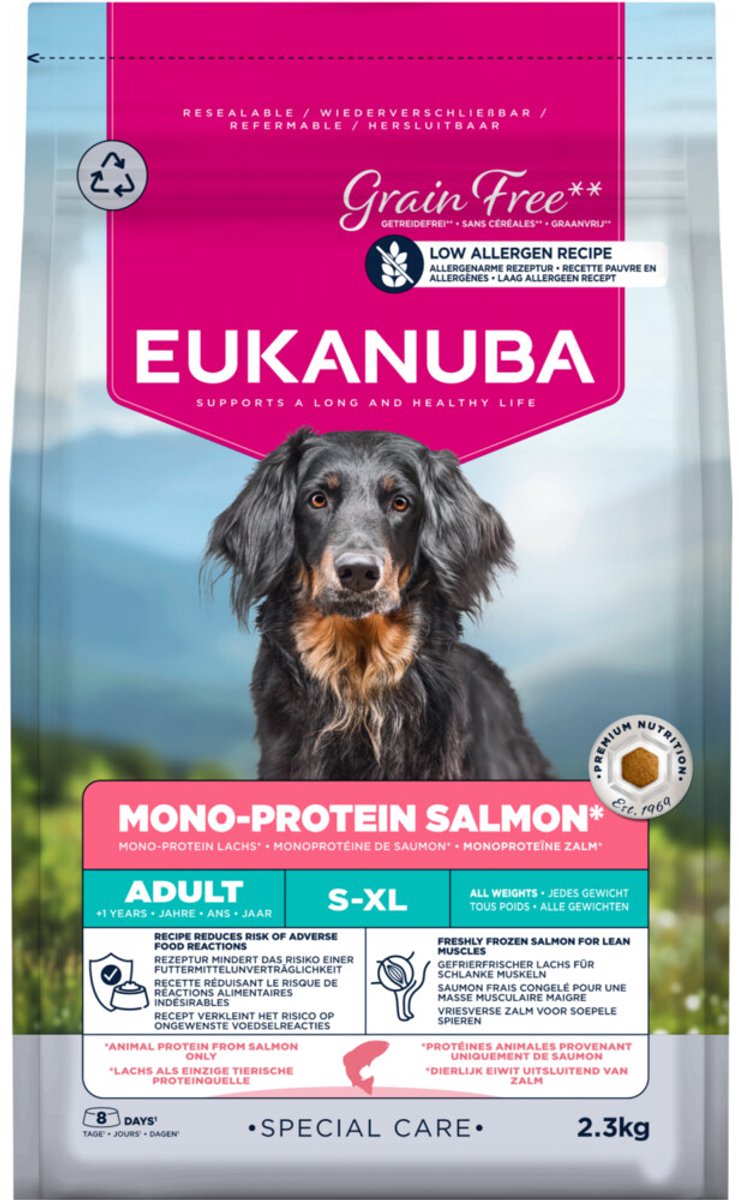 Eukanuba Eukanuba Hondenvoer Droog Special Care Adult Mono-Protein Zalm - 2,3 kg