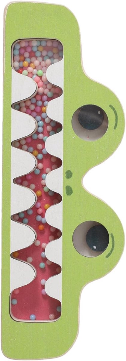 Regenstok Instrument - Schudinstrument Dier - Educatief Spel - Sensorische Ontdekking - 21 x 7 x 2 cm - Krokodil