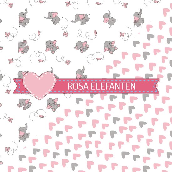 Baby Knuffeldoekje - Speendoekje Zachte Doek - Kroelen en Slapen - Met Speenlus - 30x30 cm - Roze Olifanten — afbeelding 3