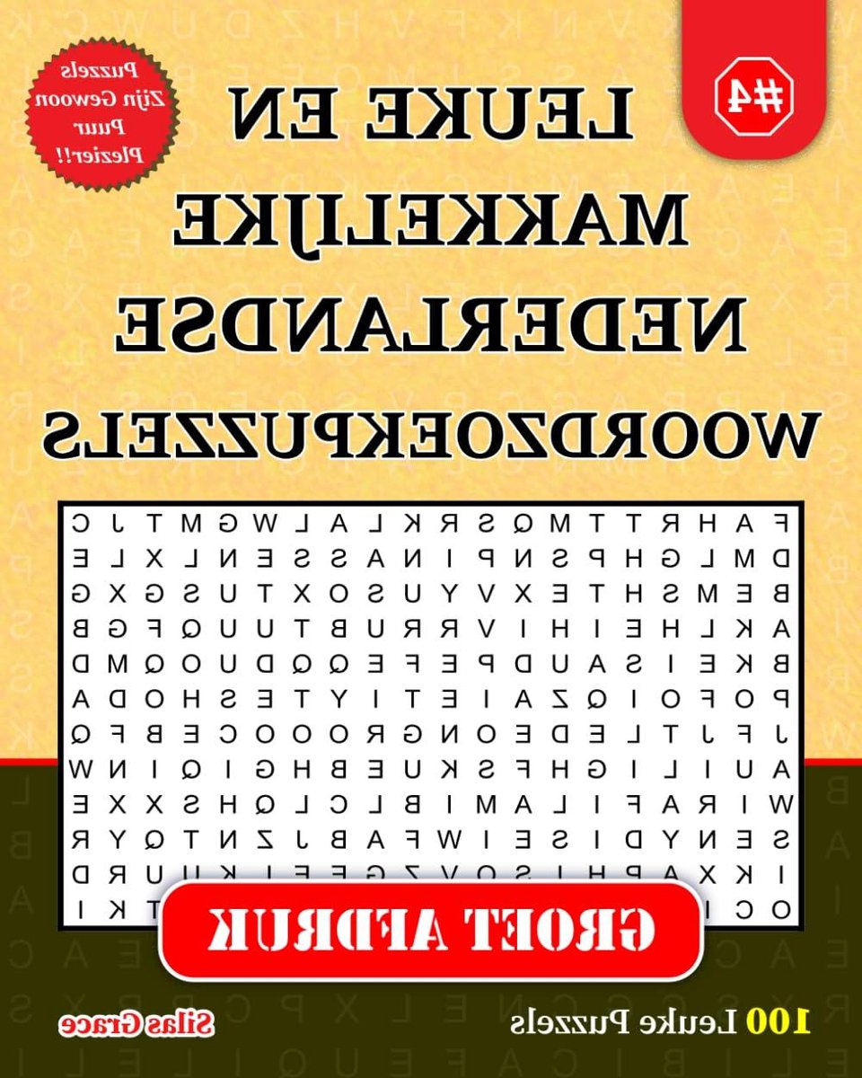 Woordzoekpuzzels Nederlands - Puzzelboek - Hersentraining - Grote letters - 100 Puzzels - Niet gespecificeerd