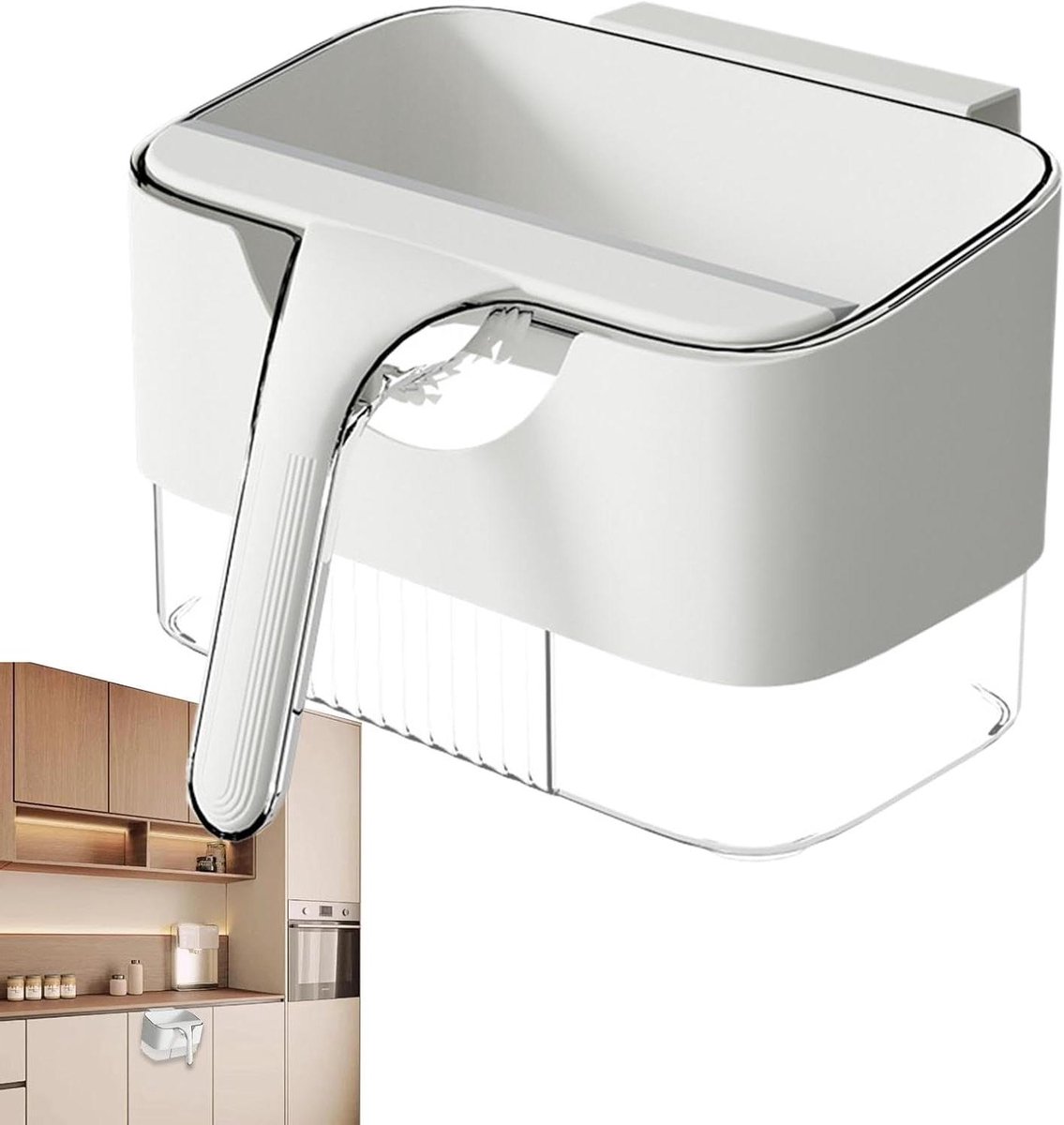 Keuken Compostbak - Afvalbak Kast - Afval Verzamelen - In Kast Monteerbaar - 35 x 25 x 22 cm - Wit