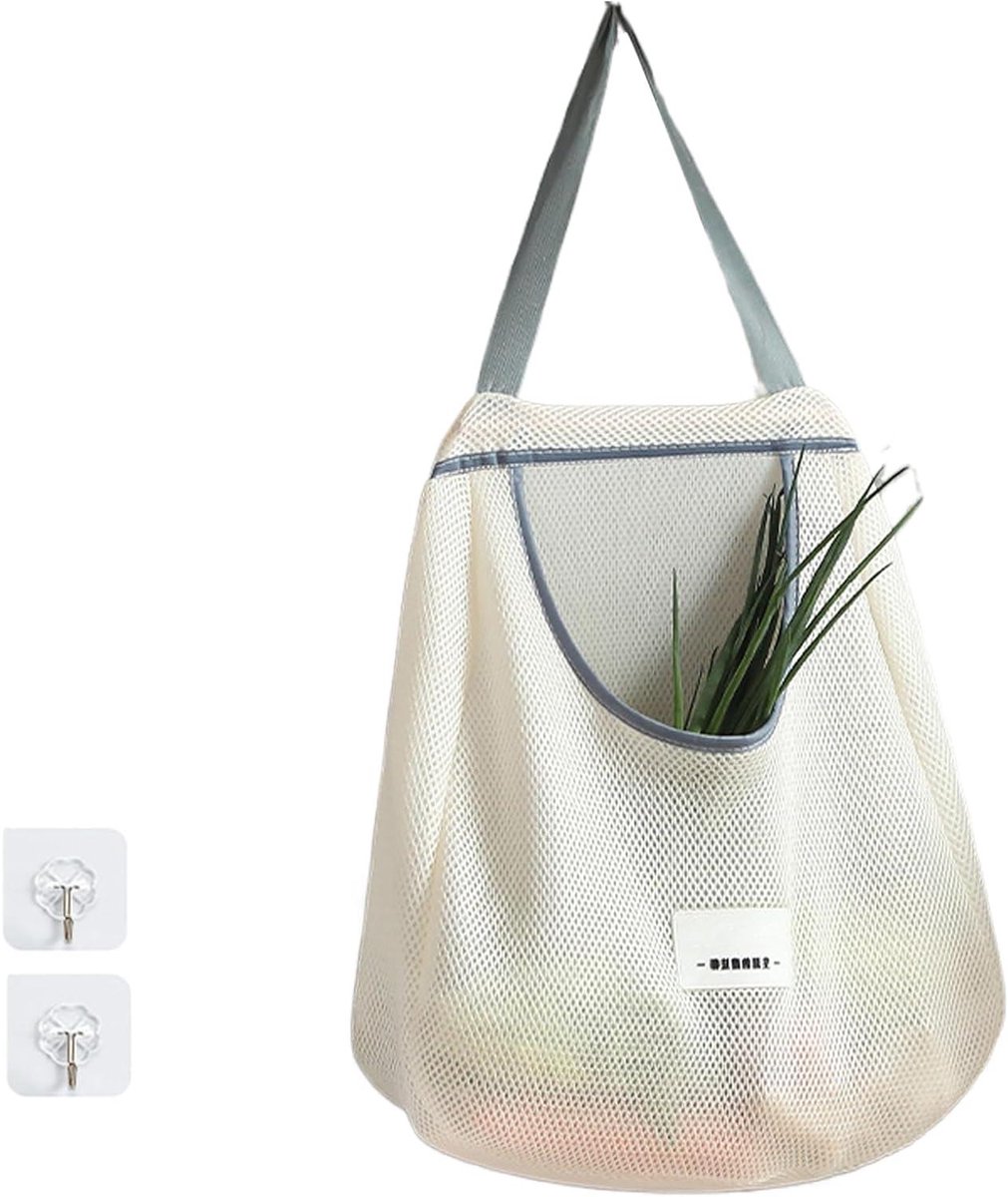 Groente Mesh Zakken - Herbruikbare Opbergtassen - Producten Bewaren - Verbeterd Ademend Vermogen - 45 x 10 x 40 cm