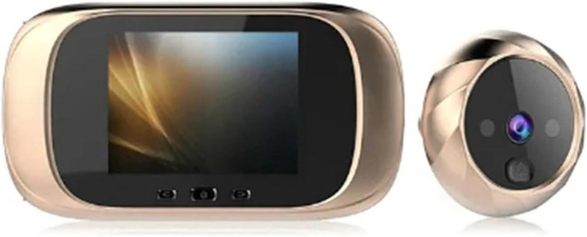 Deurintercom Video - Digitale Deurbel - Bezoekers Ontvangen - Bewegingsdetectie Functie - 28 Inch Scherm - Goud