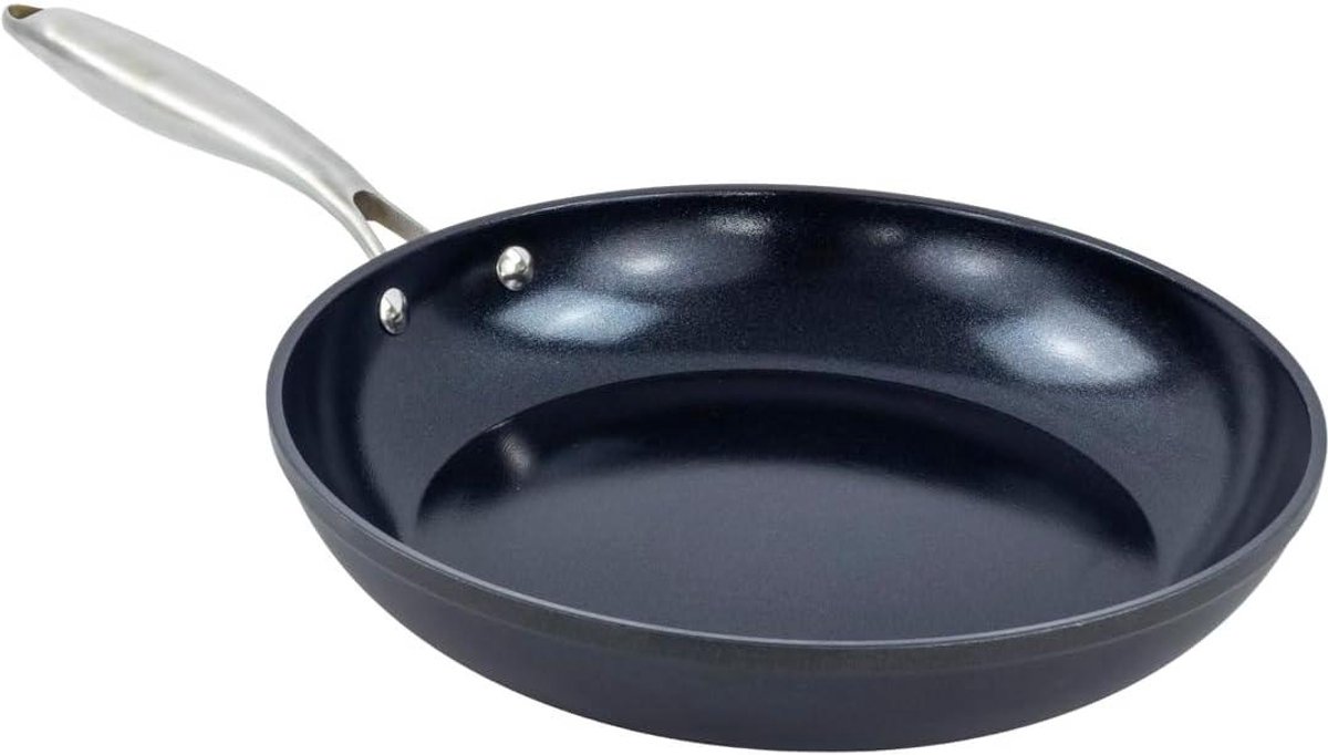 Keramische Koekenpan - Aanbakvrije Pan - Dagelijks Koken - Gelijkmatige Warmte - 30 cm - Zwart