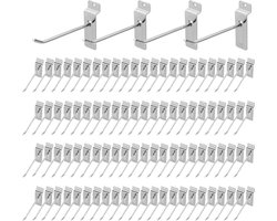 Polmart 4" Heavy Duty Slatwall Panel Haken - Pack van 96 (4")