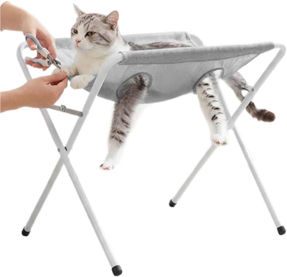 Verzorgingstafel Honden - Huisdier Grooming Stand - Huisdier Verzorgen - Ademend Bijtbestendig - 60x40x31 cm - Zwart