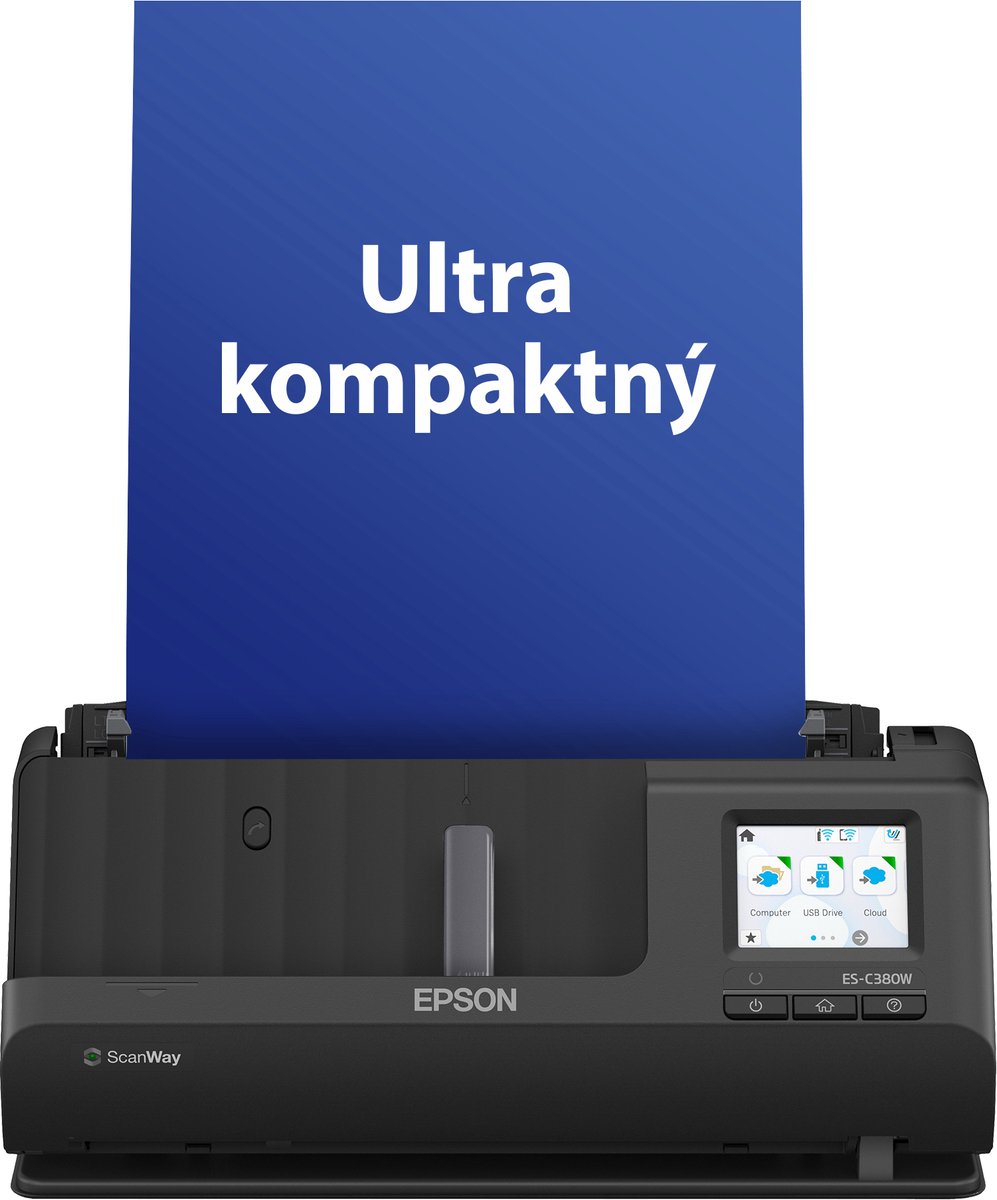 Epson ES-C380W ADF + doorvoerscanner 600 x 600 DPI A4 zwart