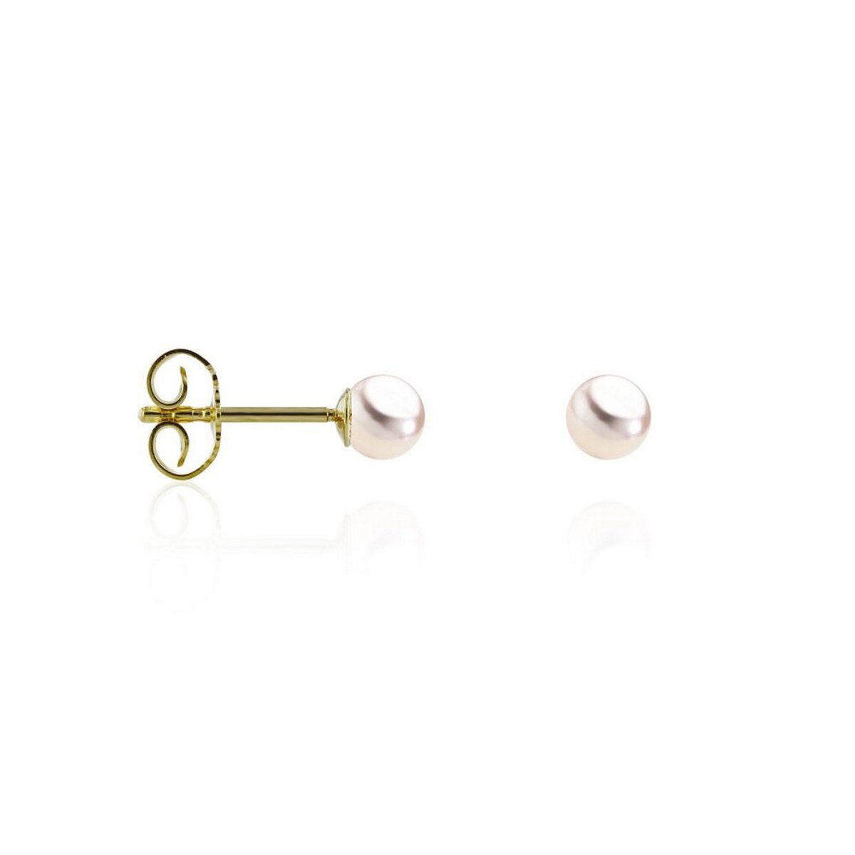 Luna-Pearls - 310.0358 - Oorstekers - Dames - 585 Geelgoud - Akoya-cultuurparel