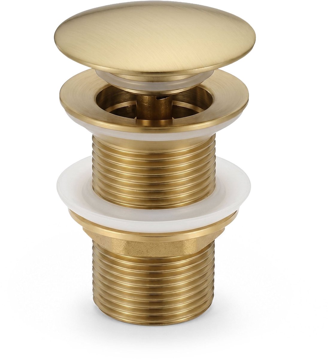Pop-up Afvoerventiel / Wastafelplug / Roestvrij Staal / Goud / Zonder Overloop