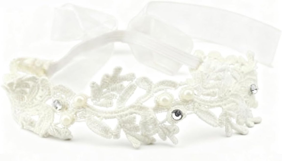 Elastische Haarband voor Meisjes met Bloemenstrik - Baby Haaraccessoire voor Pasgeborenen en Peuters