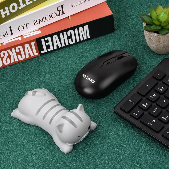 2 Stuks Ergonomische Polssteunen voor Muizen en Toetsenborden, Geheugenfoam, Antislip, Ideaal voor Kantoor en Gaming — afbeelding 2