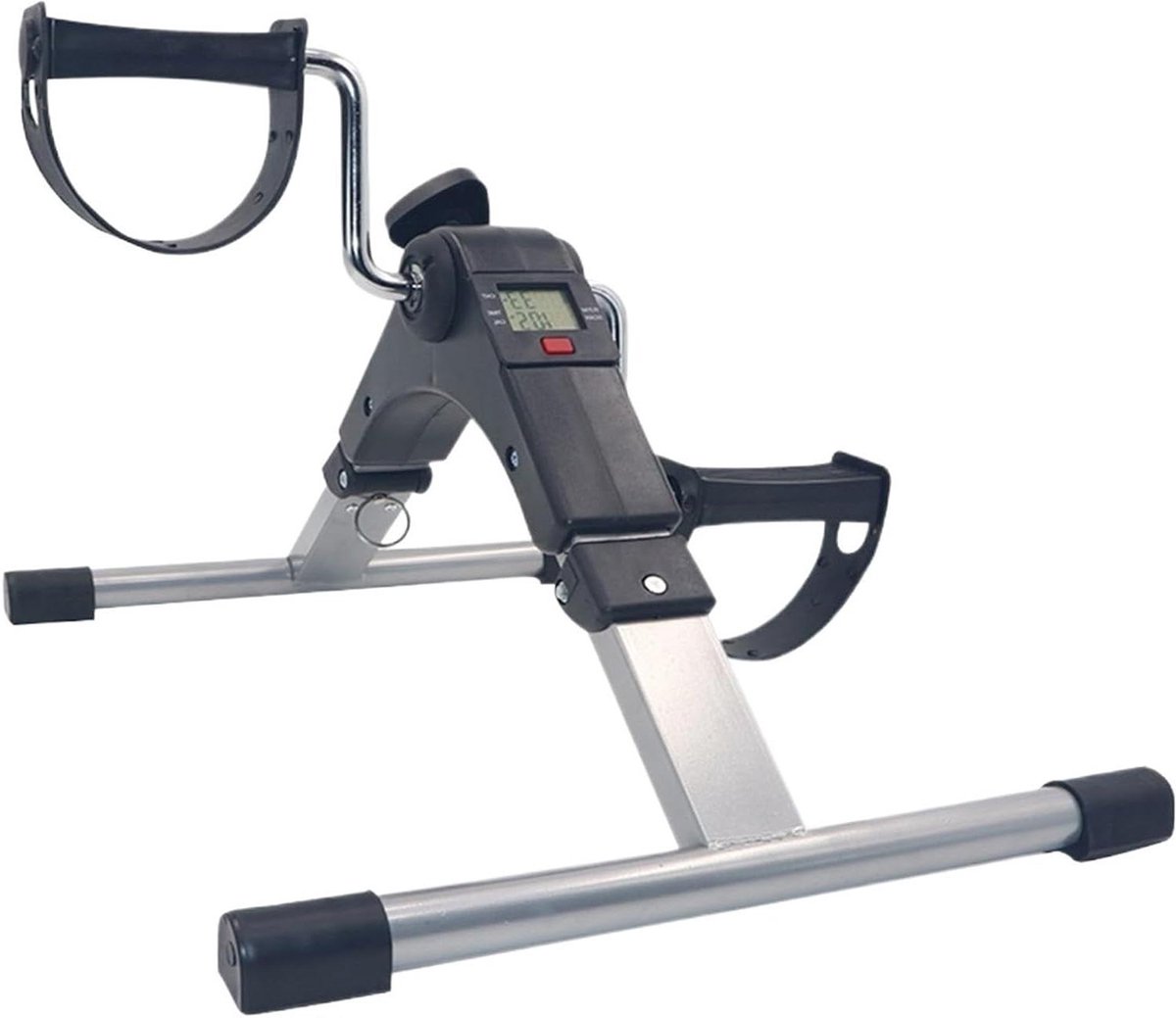 Mini Hometrainer - Pedaaltrainer - Thuis Fitness - Inklapbaar Ontwerp - 48 cm breed - Zwart Grijs