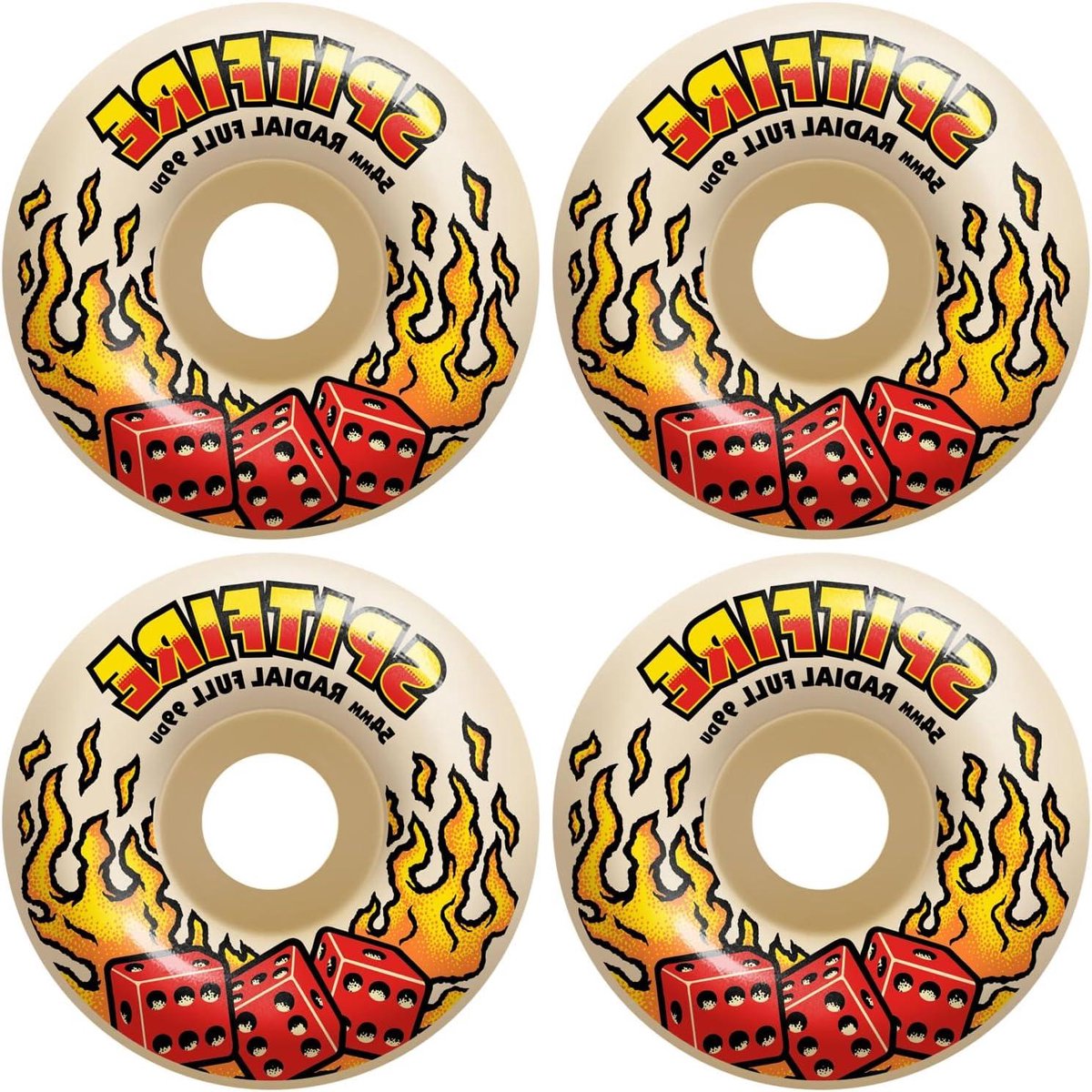 Skateboard Wielen Outdoor Wheels Skateboarden Flatspot Weerstand 54mm 99A Natuurlijk