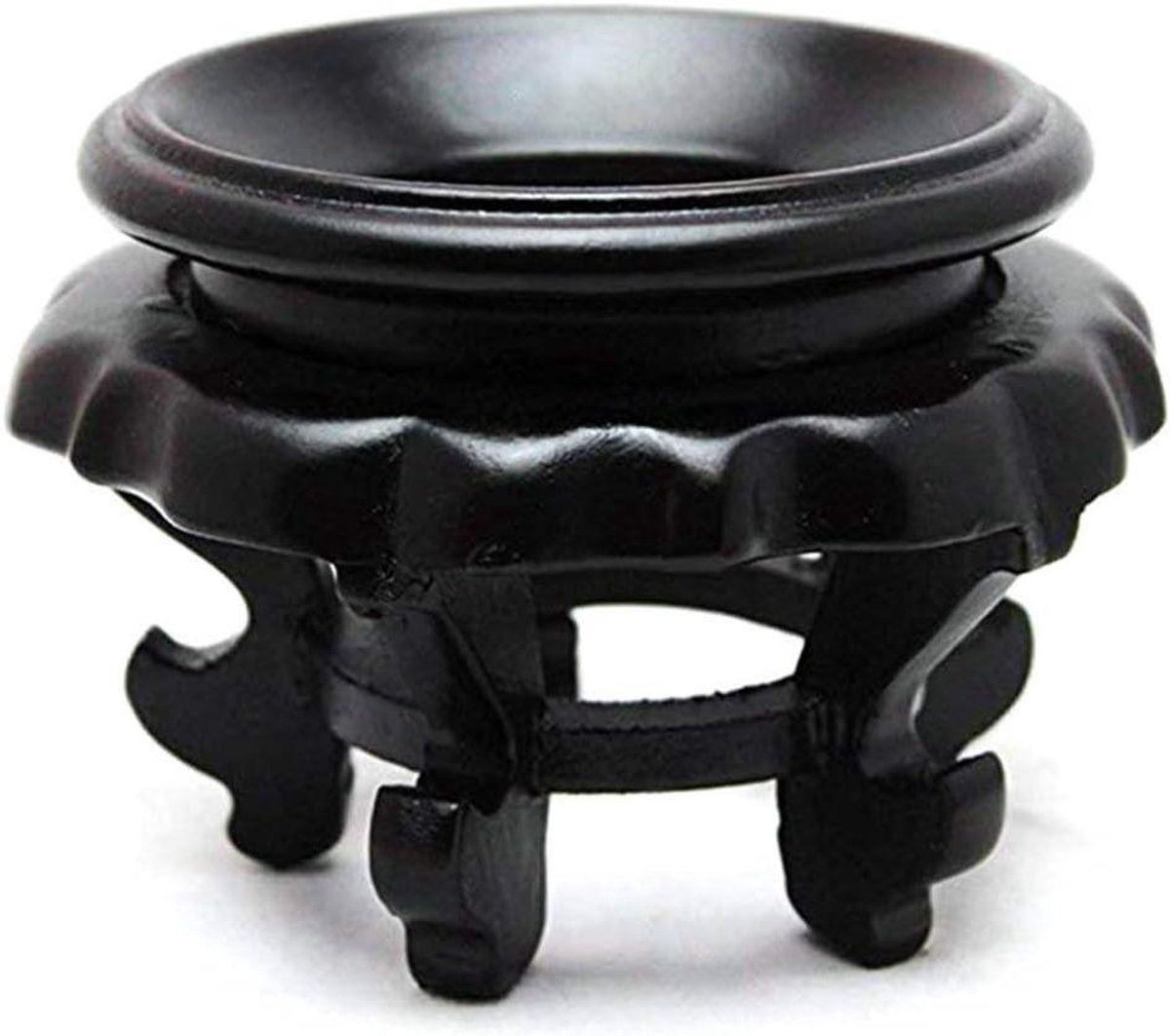 Eierstandaard - Display Houder - Decoratief Gebruik - Driehoekige Pootjes - 8.6 cm Hoog - Zwart