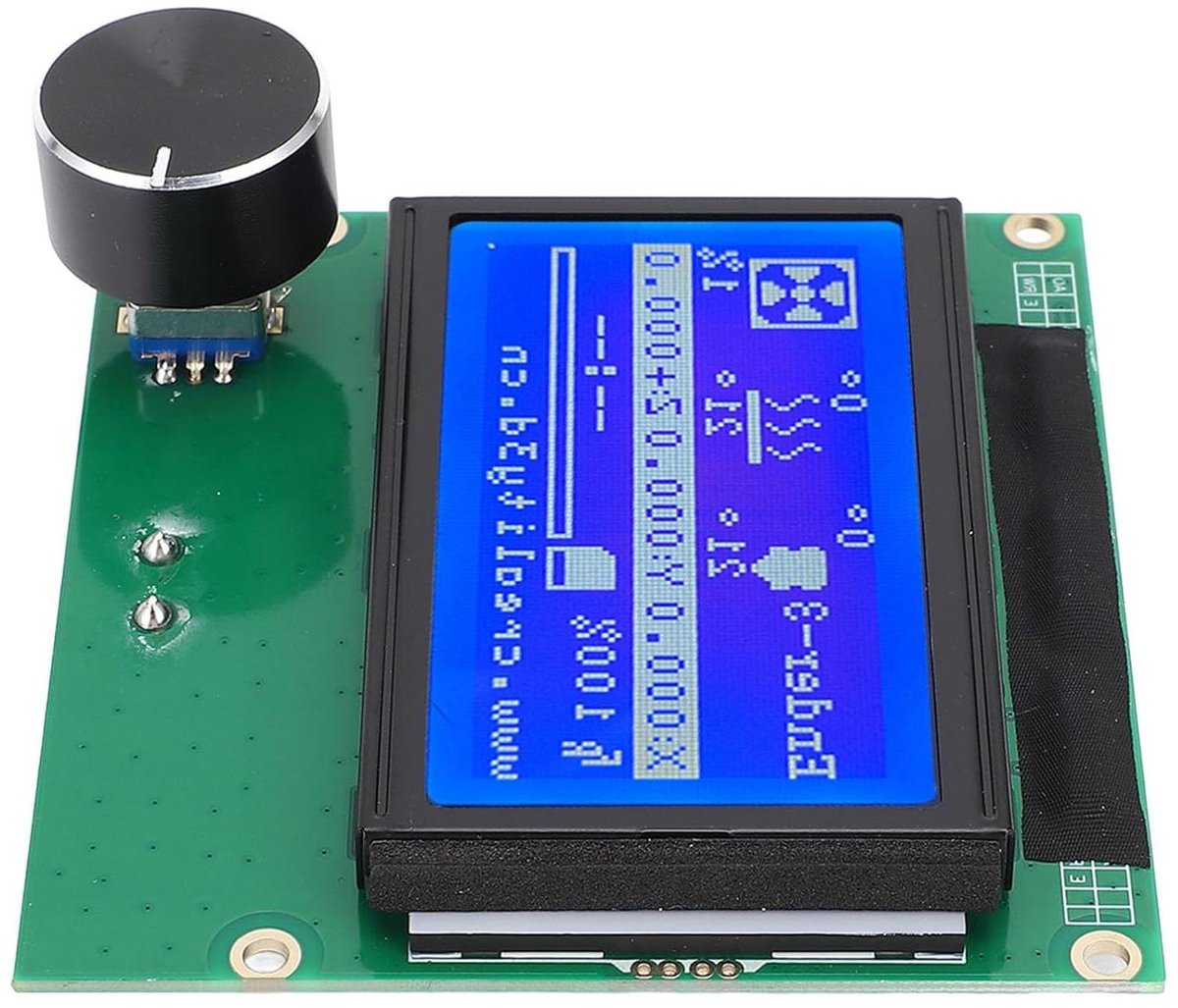 3D-printer LCD-scherm - Bedieningspaneel Printer - 3D Printen Verbeteren - Duurzaam Metaal PC - 12864 Resolutie - Zwart