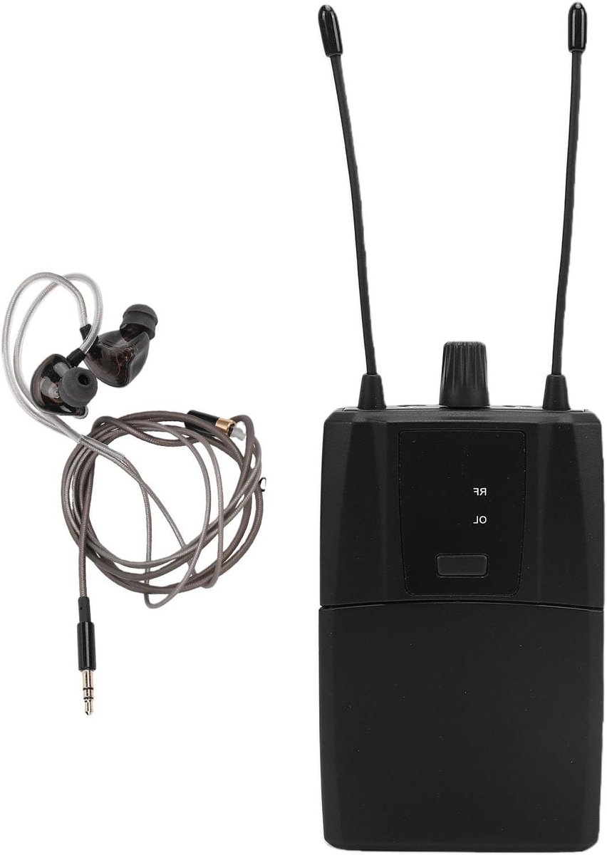 Draadloze Monitorontvanger - In-ear Systeem - Podium Geluid - Onbeperkt Ontvangers - 660-690MHz Band - Zwart