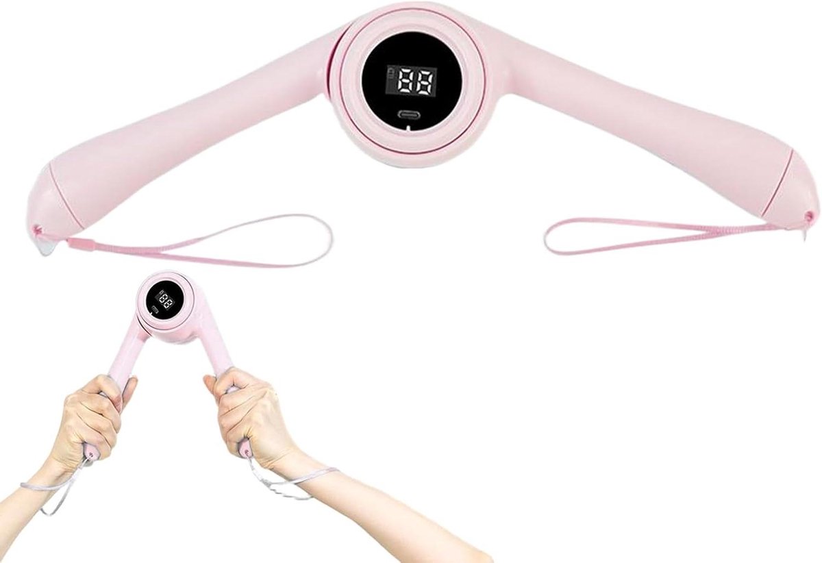 Armtrainer - Kracht trainer - Spiertraining thuis - Intelligente herhalingstelling - 24 x 10.4 x 7.9 cm - Roze