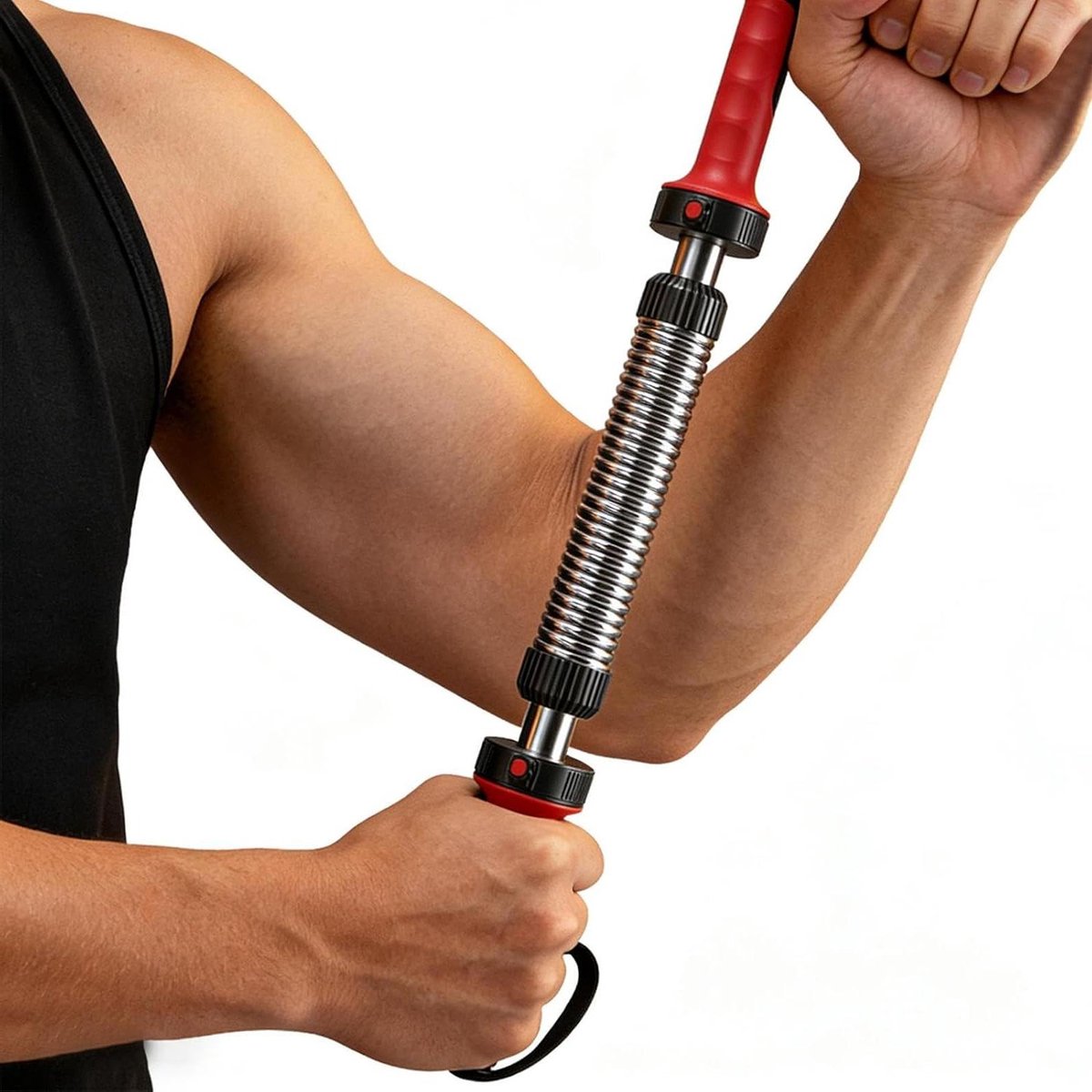 Armtrainer - Borstspiertrainer - Kracht Opbouwen - Verstelbare Weerstand - 20-40 kg - Zwart