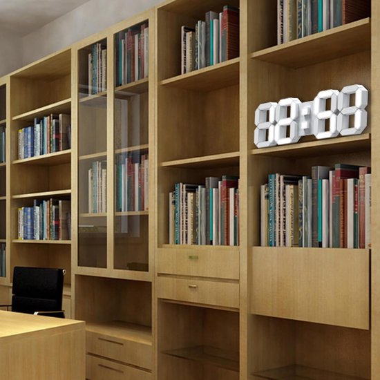 LED Wandklok - Slimme Wekker - Slaap Assistent - Zonsondergang Simulatie - 55 x 12 cm - Kleurrijk — afbeelding 4