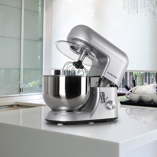 Keukenmachine - Mixer - Bakken en koken - Planetair mengsysteem - 5.2 liter - Zilver — afbeelding 2