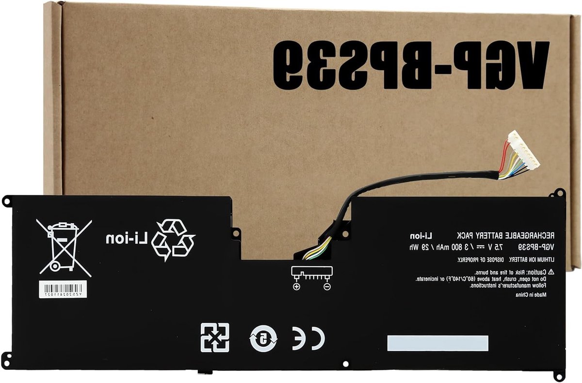 Vervangbare Laptopbatterij voor Sony Vaio SVT1122 en SVT1121 Series - Hoge Capaciteit en Betrouwbaarheid