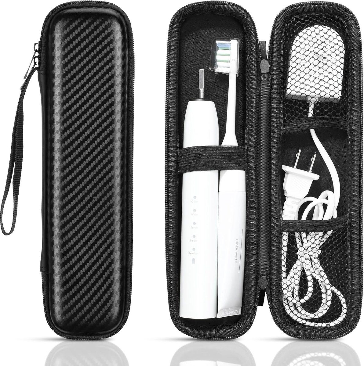 Tandenborstel Reisdoos - Opberg Case - Hygiënisch Vervoer - Zachte Interieur Voering - 27.5 cm Lengte