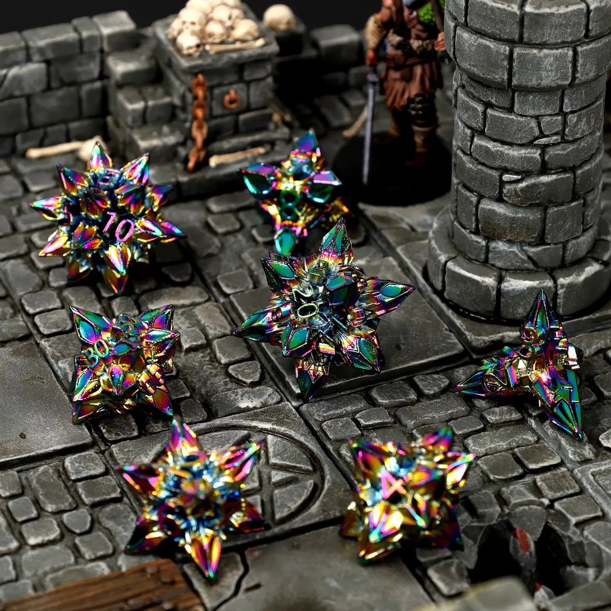 Crit Stones Metal Dice: Chaotic Bane
