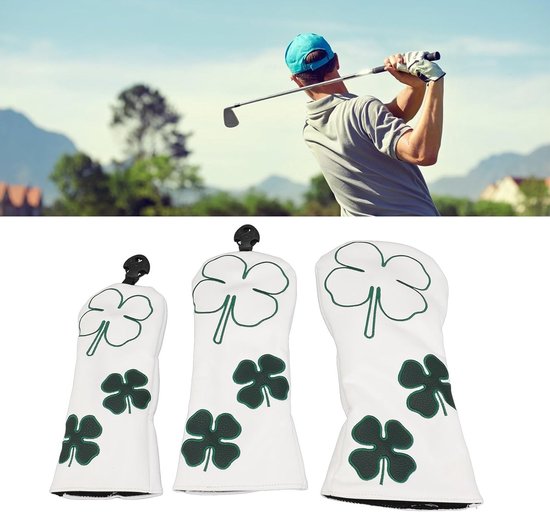Premium PU Lederen Golf Accessoire - 3 Stuks Houten Hoofddeksels met Pluche Voering voor Bescherming en Comfort van premium — afbeelding 5
