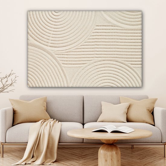 Modèle de peinture sur toile - Abstrait - Wit - 120x80 cm - Décoration murale
