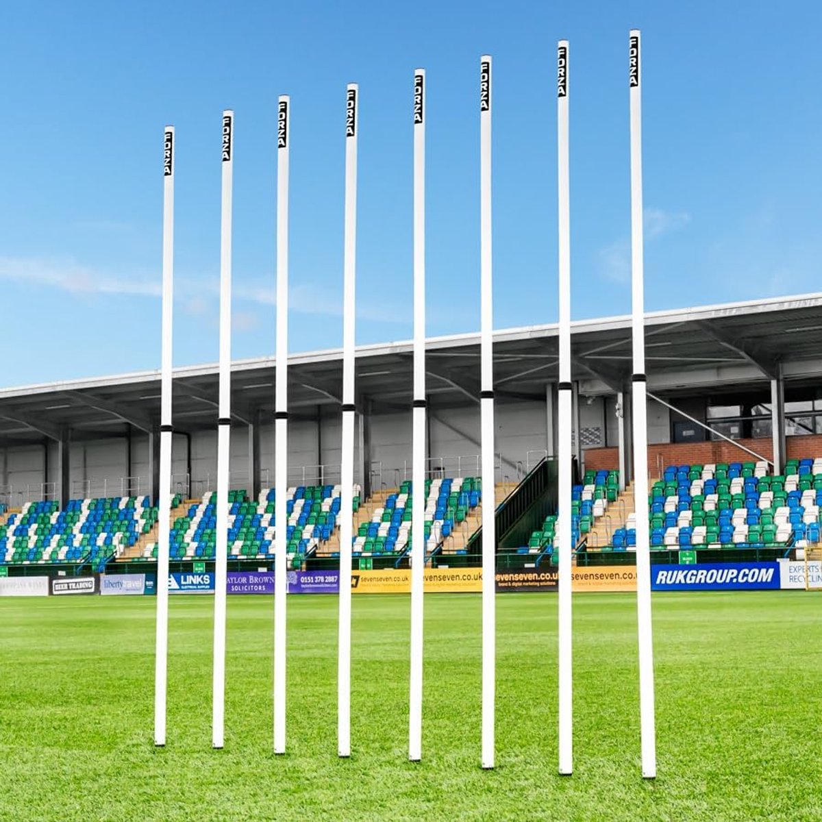 Telescopische slalomstangen - Trainingsstokken Behendigheid - Sporttraining Verbeteren - Verstelbare Hoogte - 8 stuks 1m-1.8m - Meerdere Kleuren