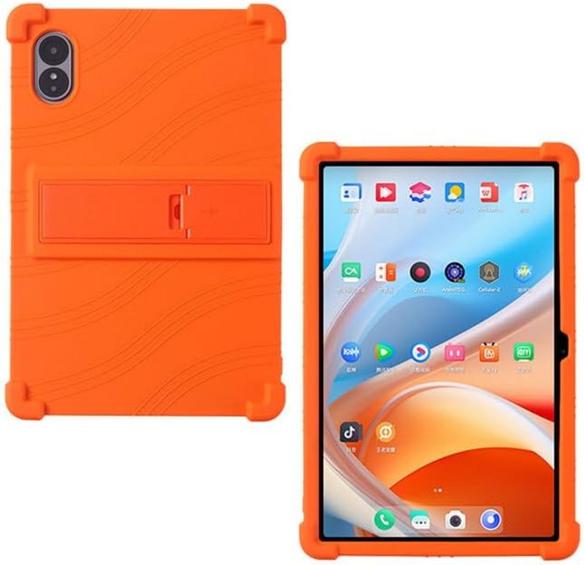 Slijtvaste siliconen beschermhoes met standfunctie voor 11 inch tablets