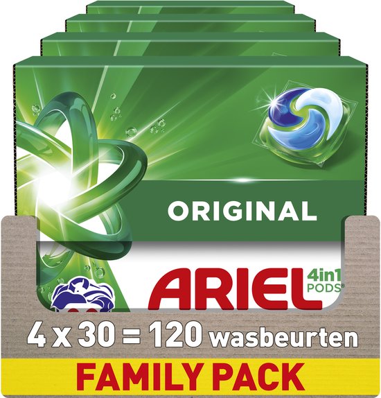 Ariel 4in1 Wasmiddel Pods Original - 4 x 30 Wasbeurten